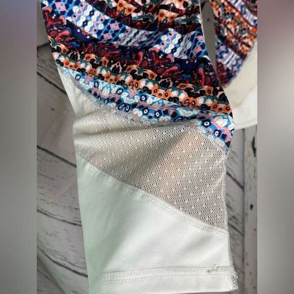 Athleta Cropped Leggings Mesh Trim Gray M - Picture 6 of 9